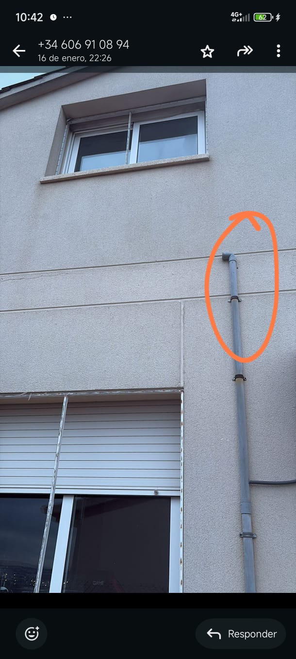 Reparación de bajante en fachada — fontanero Terrassa